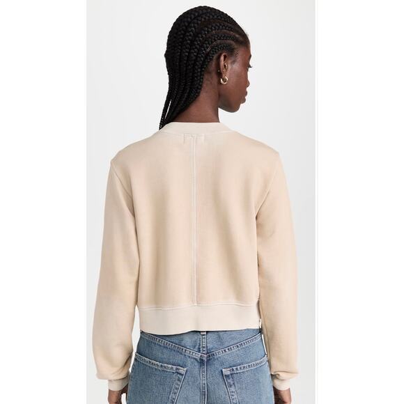 Cotton Citizen Milan French Terry Crewneck –Sand Sz S 100% Cotton Made USA NWT - Picture 2 of 13